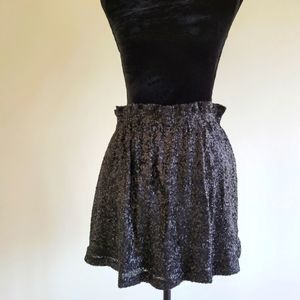 Joe Fresh Black Sequin Mini Skirt